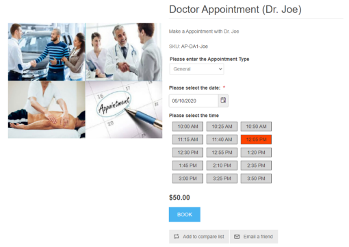 Appointment Time Selection